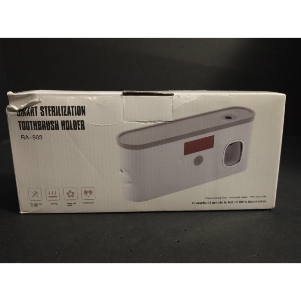 NEW Wall Mount Smart Sterilization Toothbrush Holder Toothpaste Dispenser